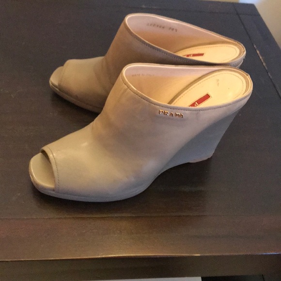 Prada Grey Wedge Slide - Picture 5 of 6